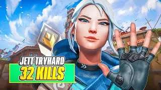 Miniature : VOILÀ À QUOI RESSEMBLE UNE JETT AGRESSIVE NIVEAU RADIANT ! (32 KILLS)
