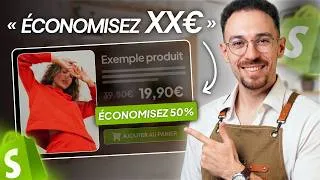 Miniature : SHOPIFY : Afficher le MONTANT de RÉDUCTION (Sans application)