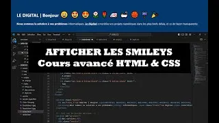 Miniature : Comment afficher les Smileys / Émojis / Émoticônes 💥🥰🥀 dans sa page web | Cours avancé HTML & CSS