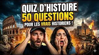 Miniature : QUIZ sur l'HISTOIRE 🧠 50 QUESTIONS pour PROUVER que tu es un VRAI HISTORIEN #quiz #culture #histoire