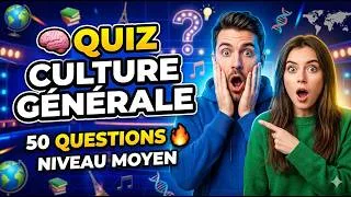 Miniature : 🧠 QUIZ de CULTURE GÉNÉRALE - 50 QUESTIONS de NIVEAU MOYEN #quiz #culture #cultureg