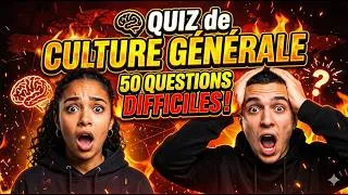 Miniature : 🧠 QUIZ de CULTURE GÉNÉRALE - 50 QUESTIONS DIFFICILES #quiz #culture