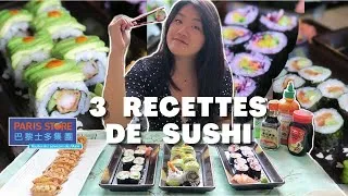 Miniature : 3 RECETTES DE SUSHI 🍣 - Dragon Roll 🍤, Maki végé🥕, Maki saumon avocat 🥑