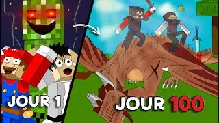 Miniature : Survivre 100 JOURS Sur Le MEILLEUR MODPACK de MINECRAFT...voici ce qu'il s'est passé.