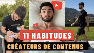 Miniature : VIVRE DE YOUTUBE EN 2022 : 11 habitudes pour y arriver à coup sûr (spécial créateurs de contenus)