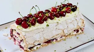 Miniature : Recette Pavlova Roulée Cerises - Pistache | William's Kitchen