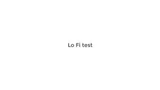 Miniature : Lo Fi Test!