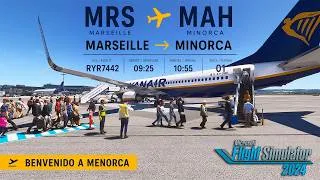 Miniature : Boeing 737 | Marseille (LFML) → Minorque (LEMH) | MSFS 2024 | Vol Complet Ultra Réaliste