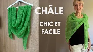Miniature : Tricoter un châle chic et facile - rapide à réaliser 