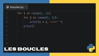 Miniature : Apprendre Python - Les boucles (for, while, et additions)