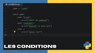 Miniature : Apprendre Python - Les conditions (if, elif, else, et opérateurs)