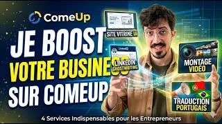 Miniature : Freelance sur ComeUp : Je vous simplifie la vie (site IA, ghostrwritting LinkedIn, montage vidéo)