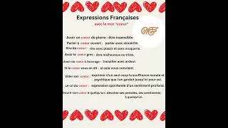 Miniature : Expressions idiomatiques Françaises avec le mot "coeur"#apprendrelefrançais 