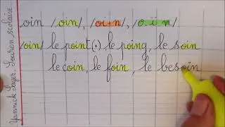 Miniature : Cahier d’écriture : écrire le son OIN : cp ce1 ce2 cm1 cm2 #38