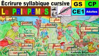 Miniature : Cahier d’écriture : le printemps - vocabulaire: cp ce1 ce2