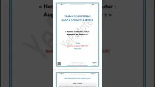 Miniature : EBOOK# 418p #Trans Disruptions # Algo #Science #Espèce #version maj augmentée 052019 #YePapote