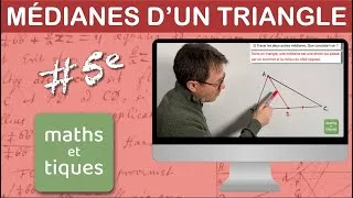 Miniature : Tracer les MÉDIANES d'un triangle - Cinquième