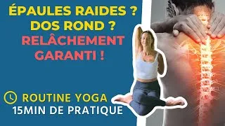 Miniature : Dos voûté, épaules raides ? Routine Yoga anti-tension | 15 Min avec Stéphanie de Yogaline
