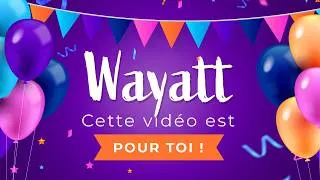 Miniature : Joyeux anniversaire Wayatt ! 🎉🐱 Tous mes vœux d'anniversaire rien que pour toi !