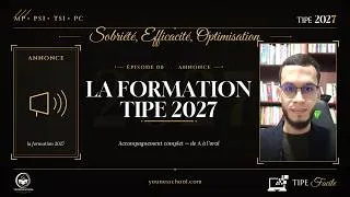 Miniature : Vidéo 00 Annonce TIPE 2027 Sobriété, Efficacité, Optimisation