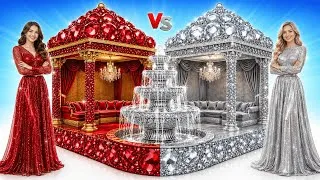 Miniature : ❤️ MAISON RUBY contre 🤍 MAISON SILVER ! Décorations scintillantes par Yowza!✨🏰