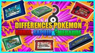 Miniature : TOUTES les Différences Entre les Versions Rubis, Saphir et Émeraude