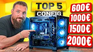 Miniature : TOP 5 CONFIG PC Gamer : 600€ / 1000€ / 1500€ / 2000€