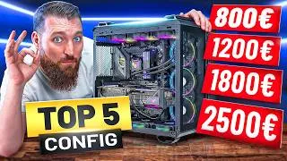Miniature : TOP 5 CONFIG PC Gamer : 800€ / 1200€ / 1800€ / 2500€