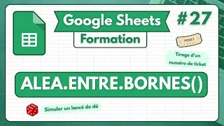 Miniature : Google Sheets : Fonction ALEA.ENTRE.BORNES() : Générer des nombres aléatoirement entre deux nombres