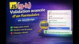 Miniature : 🎯 "Validation avancée d’un formulaire en JavaScript (RegEx + confirmation mot de passe) 🔥" g-h