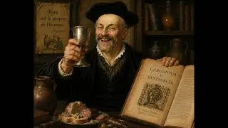 Miniature : Le secret de l’apéritif et l’esprit du chrétien Rabelais contre le triste matérialiste Epicure