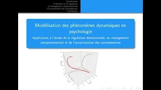 Miniature : Modélisation des phénomènes dynamiques en psychologie