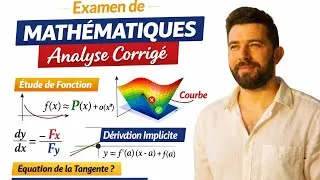 Miniature : Examen de Mathématiques Analyse Corrigé [2026] | Étude, Optimisation, Dérivation & Tangente 