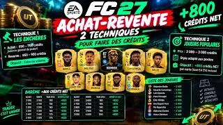Miniature : J’AI TESTÉ 2 TECHNIQUES D’ACHAT-REVENTE SUR FC 27 💰 +800 CRÉDITS NET PAR CARTE !