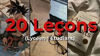 Miniature : 20 leçons INDISPENSABLES pour les lycéens et les étudiants
