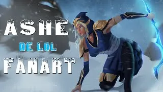 Miniature : League Of Legends Fanart :  ASHE | Painting process