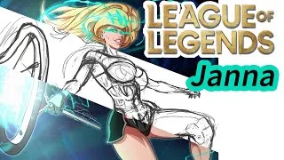Miniature : J'imagine Janna avec un skin Déchu! (la Ruine)