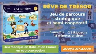 Miniature : RÊVE DE TRÉSOR, un jeu de société familial stratégique et semi-coopératif, à partir de 5 ans.