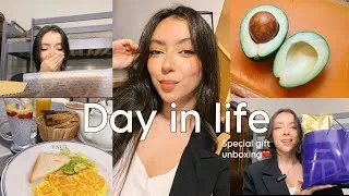 Miniature : Vlog Day in Life : special gift unboxing, met my friend, brunch outside, and more ❤️