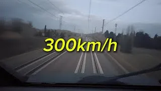 Miniature : A l'arrière d'un tgv lancé à 300km/h