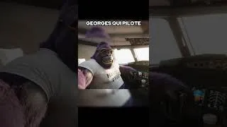 Miniature : GEORGES QUI PILOTE #ia #gorillatag #humour #pourtoi #vlog #humor #gorille #airplane