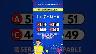 Miniature : 🔢 Petit Test de Maths : Les débutants réussiront-ils ? 🤔📊  #enigmemaths