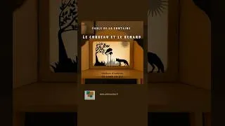 Miniature : Le corbeau et le renard Fable Jean de la Fontaine Théâtre d ombres