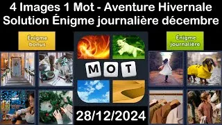 Miniature : 4 Images 1 Mot - Aventure hivernale - 28/12/2024 - Solution Énigme Journalière - décembre 2024