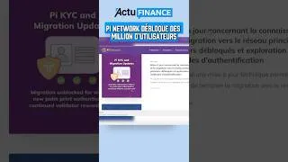 Miniature : ENFIN !! Pi Netowork débloque des millions de personnes #pinetwork
