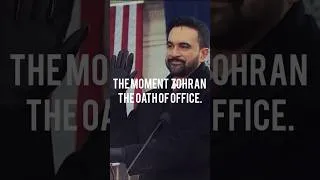 Miniature : The moment  Zohran the oath of office.