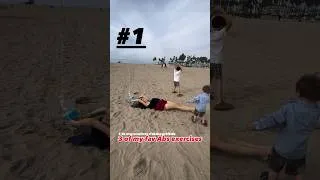 Miniature : J’ai fait 4 séries de 1)15, 2)50, 3)20. #abdos #seancedesport #famille #losangeles #plage #sport