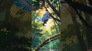 Miniature : Kingfisher diving in the forest 🐦💦🌳