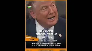Miniature : Trump va "essayer" d'aller au mariage de son fils malgré la guerre en Iran