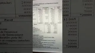 Miniature : Application 1 : Tableau de Financement